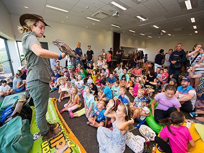 Kids can enjoy a live reptile show 