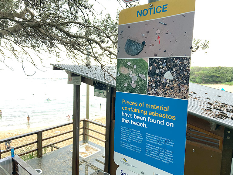 Signage at Little Bay Beach.