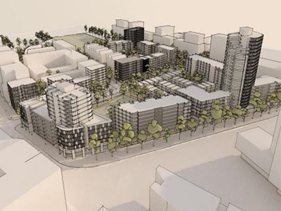 Artist's impression of the proposed development at the old Holden Sutton site in Zetland