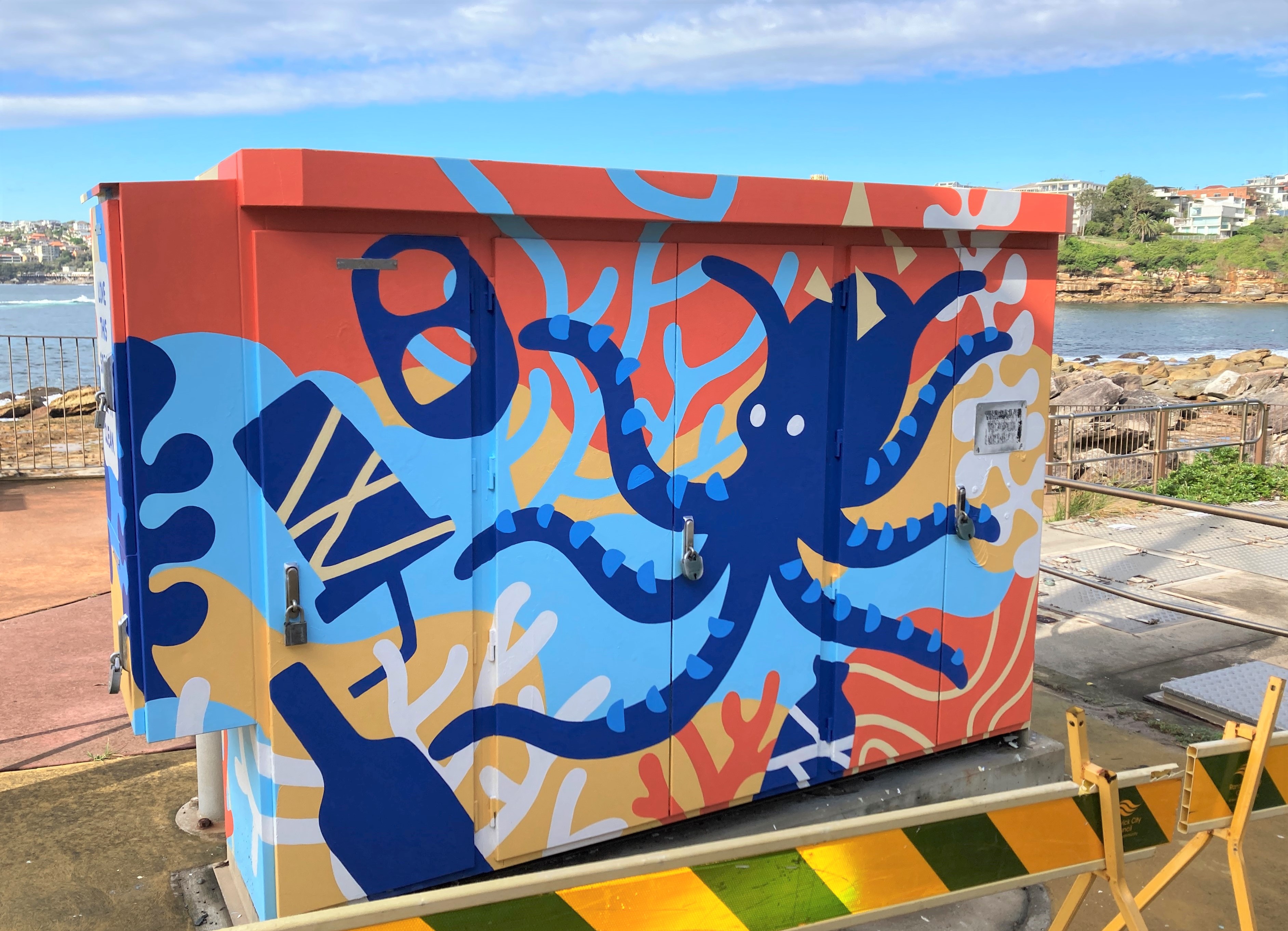 Image of octopus painting on Gordons Bay mural