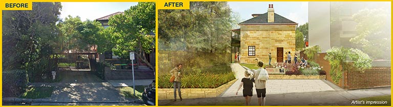 Plan view Blenheim House Cultural Facility Before and After