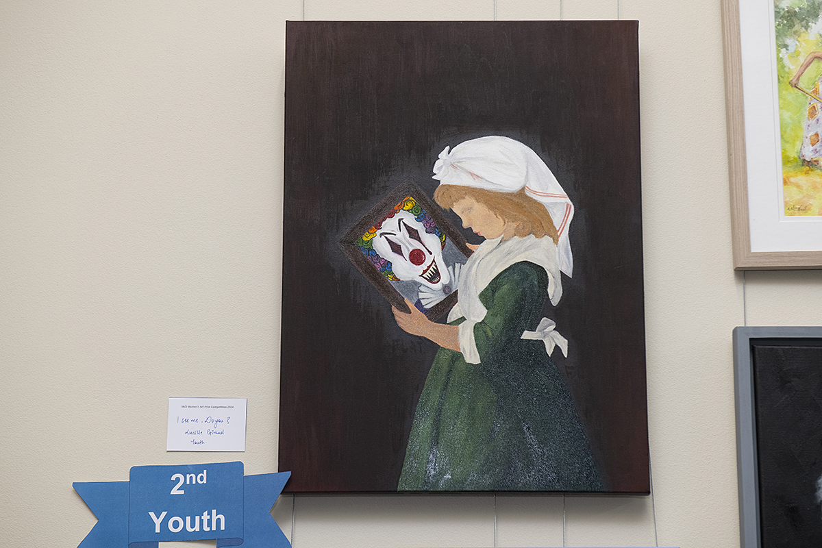 Image of 2024 Women's Art Prize - Youth category 2nd place artwork I See Me. Do You? By Lucille Giraud 