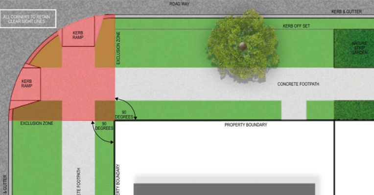 Street garden exclusion zone