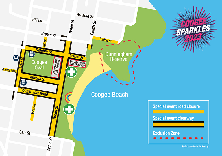 Coogee Sparkles 2023 Map