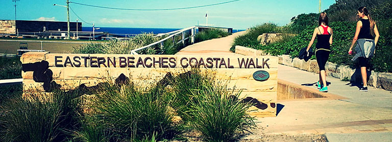 Start of Eastern Beaches Coastal Walk