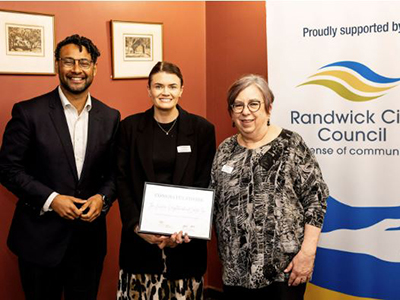 Mayor with grant recipients