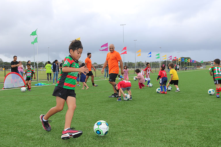 Synthetic soccer field