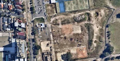Aerial view of the Heffron Centre site