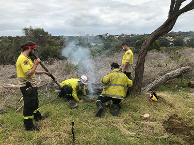 Indigenous Rangers started the burn at REP using Indigenous fire practices. 
