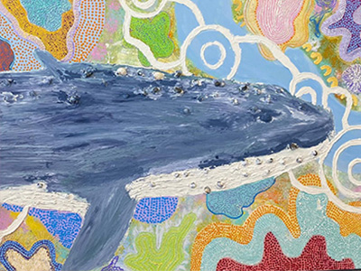 Aboriginal artwork of a whale