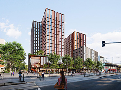 An artist's impression of proposed UNSW buildings in Kensington