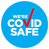 We're COVID safe badge
