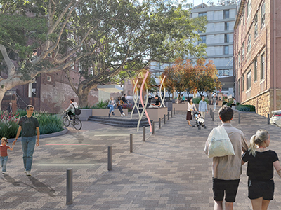 An artist's impression of Waratah Avenue Plaza.