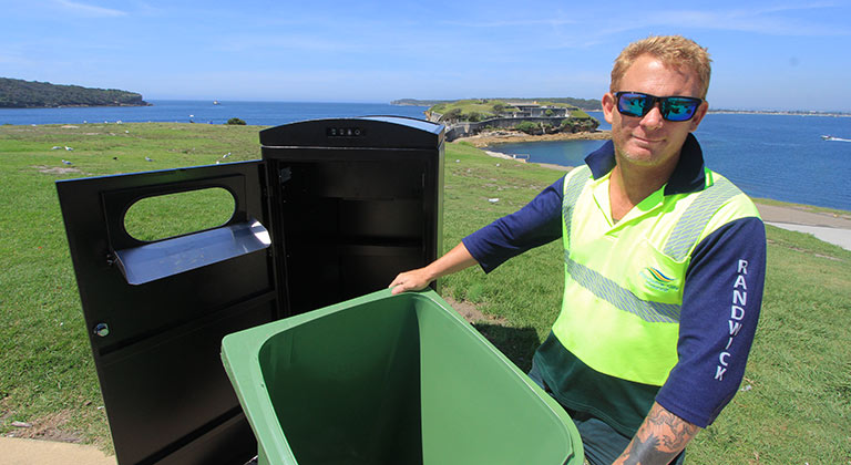 Smart bins are being trialled at La Perouse.