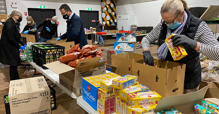 Hundreds of families all over Sydney are receiving food boxes.