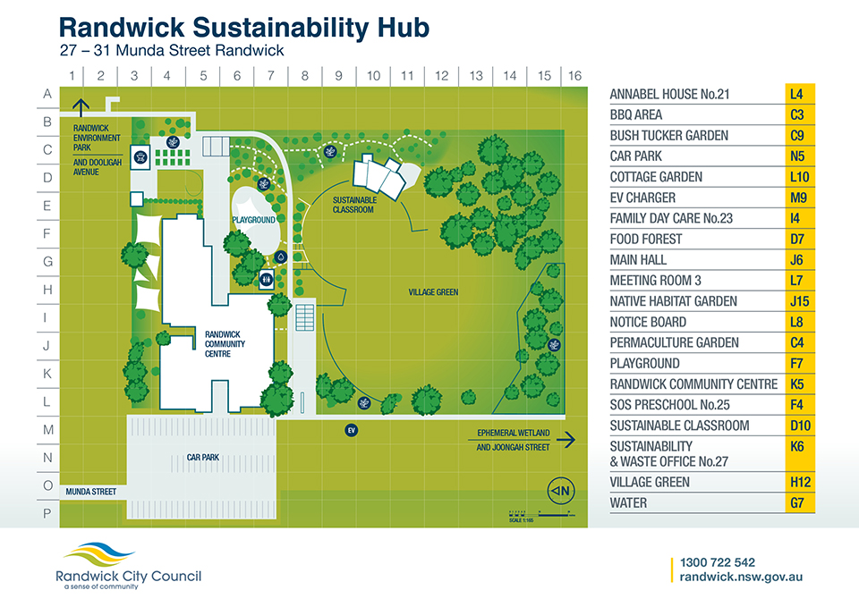 Randwick Sustainability Hub map