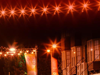 An image of lighting along a street.