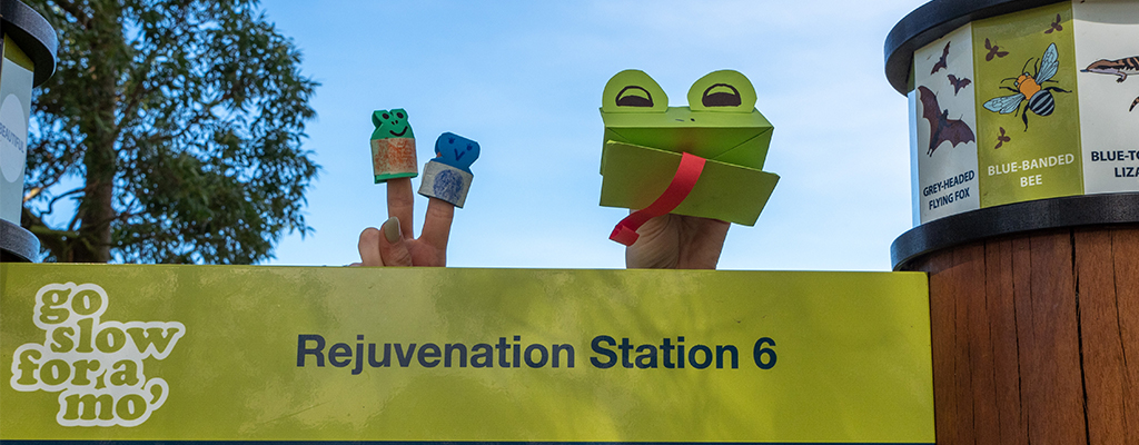 Make your own puppets and join us at the Rejuvenation Station 6, where you can learn your own nature name! 