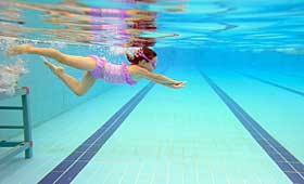 girl swimming
