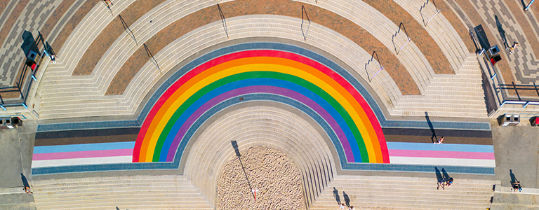 Coogee Rainbow Walkway at Coogee Beach An aerial view of Coogee Rainbow at Coogee Beach