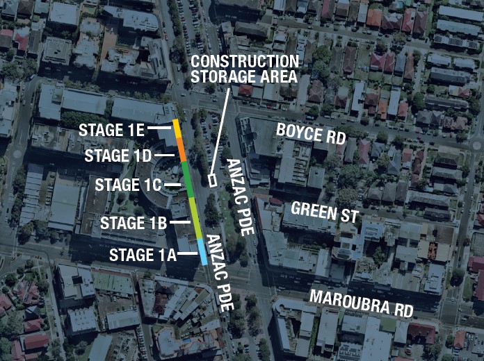 Stage construction Maroubra Junction Stage construction maroubra junction